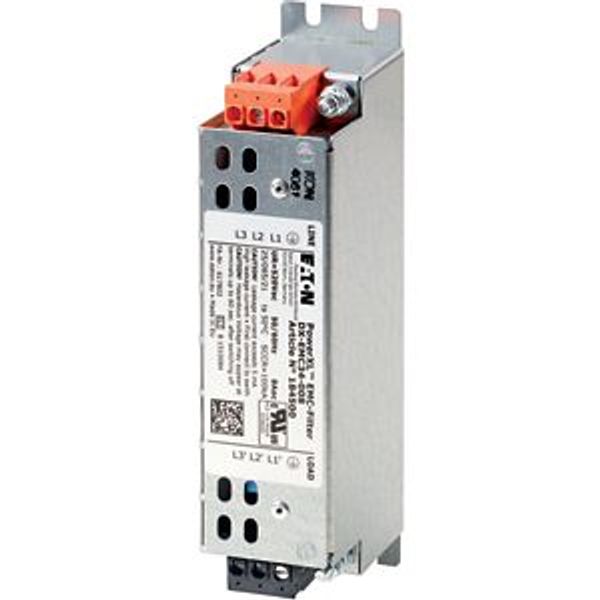 Radio interference suppression filter, three-phase, ULN= max. 520 + 10% V, 8 A, For use with: DE1, DE11, DC1, DA1, DG1 image 2