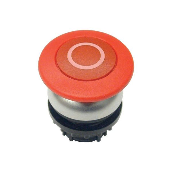 Mushroom actuator, RMQ-Titan, Mushroom, maintained, Mushroom red, red, inscribed, Bezel: titanium image 2