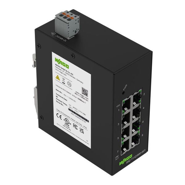 Industrial-ECO-Switch; 8 Ports 1000Base-T; black image 1