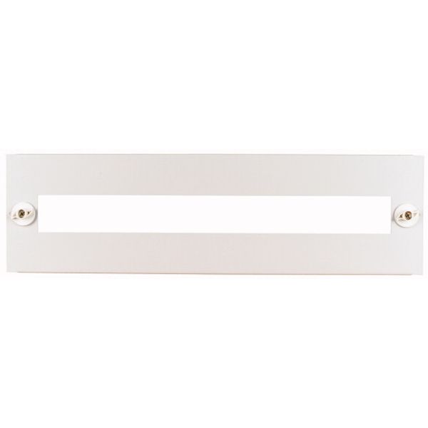 Front plate for HxW=150x800mm, with 45 mm device cutout, white image 1