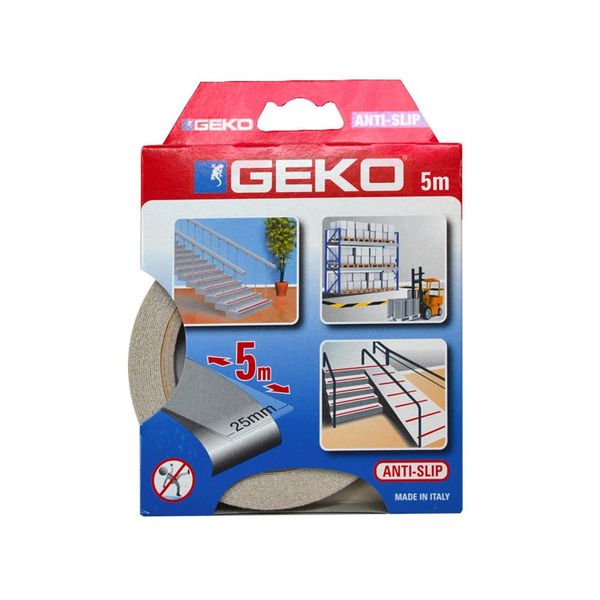 Anti-slip tape 25x5m TRANSPARENT 220/54 GEKO image 1