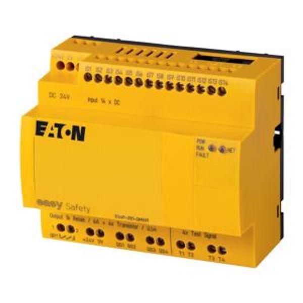 Safety relay, 24 V DC, 14DI, 4DO-Trans, 1DO relay, display, easyNet image 11