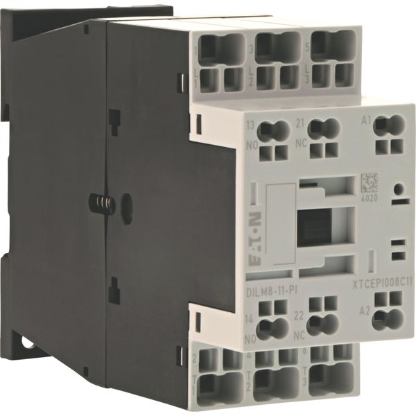 Contactor, 3 pole, 380 V 400 V 3.7 kW, 1 N/O, 1 NC, 42 V 50 Hz, 48 V 60 Hz, AC operation, Push in terminals image 9