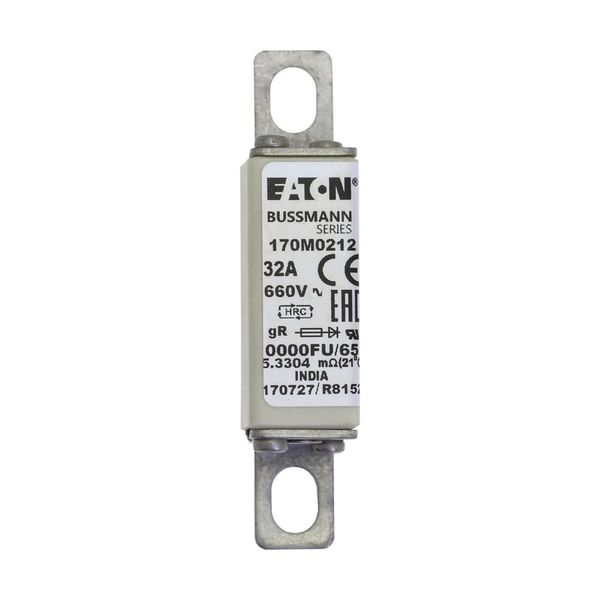 Fuse-link, high speed, 25 A, AC 660 V, size 0000, 18 x 19 x 80 mm, gR, UL image 8