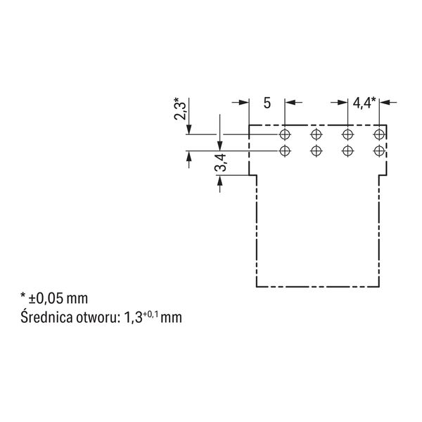 Socket for PCBs angled 4-pole pink image 7