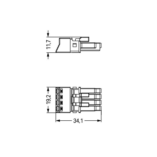 Socket 4-pole Cod. A white image 5