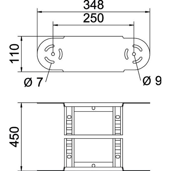 LGBE 1145 FT Adjustable bend element for cable ladder 110x450 image 2