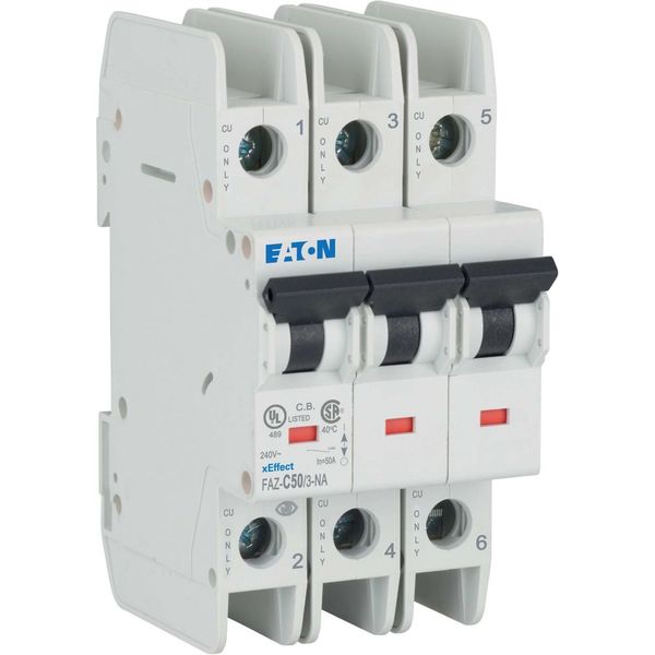 Miniature circuit breaker (MCB), 50 A, 3p, characteristic: C, NA image 11