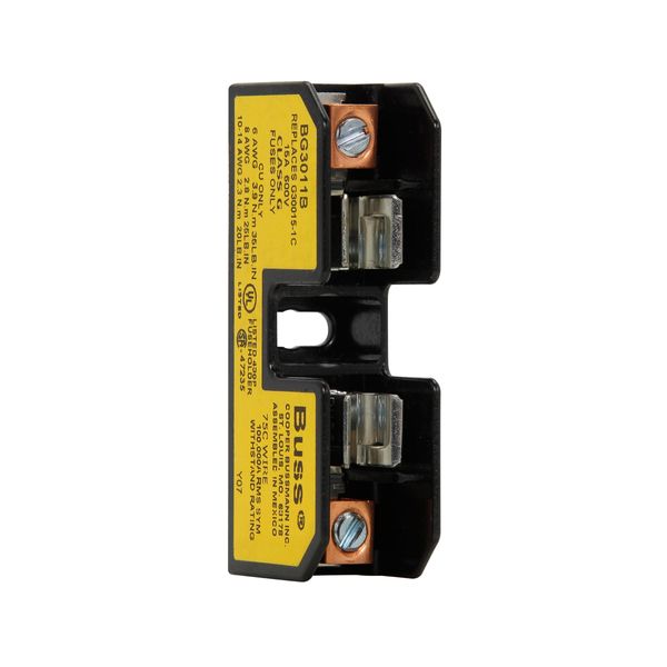 Eaton Bussmann series BG open fuse block, 600 Vac, 600 Vdc, 1-15A, Box lug, Single-pole image 7