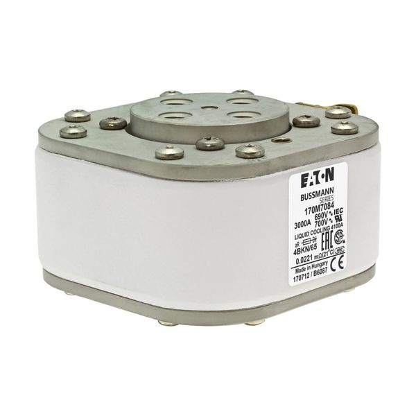 Fuse-link, high speed, 3000 A, AC 690 V, size 4, 105 x 120 x 67 mm, aR, IEC, UL, single indicator image 8