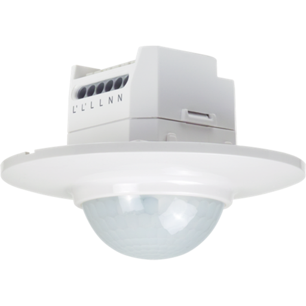 Presence detector, 230 V, master, 14 m, round, for flush-mounting box, white image 1