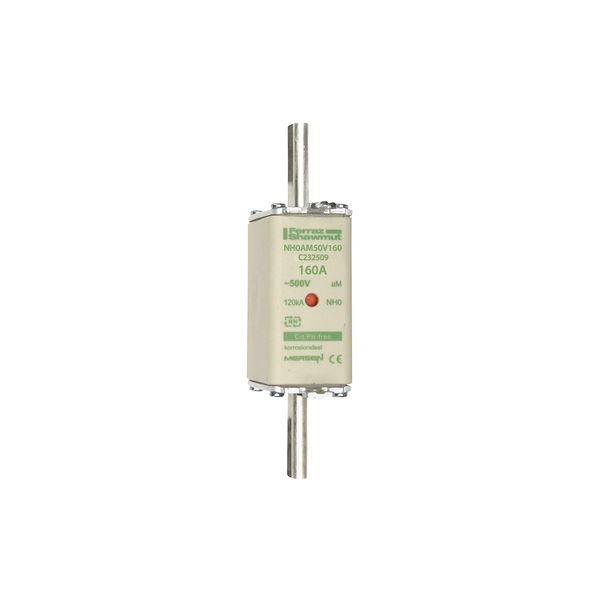 Fuse-link NH0 aM 500VAC 160A live tags Double indicator image 1