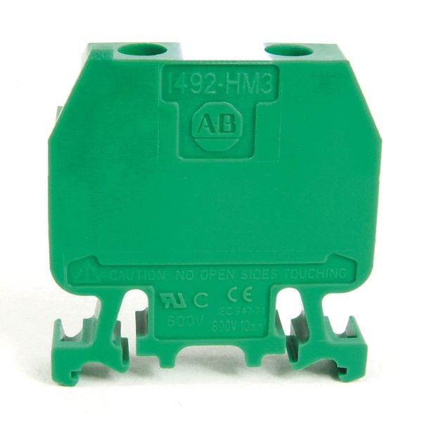 Allen-Bradley, 1492-H Finger-Safe Terminal Blocks, H-Block,Code 3,Green image 1