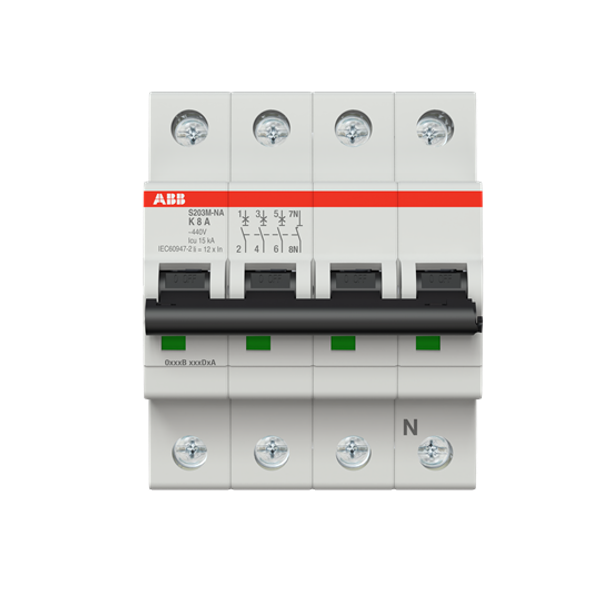 S203M-K8NA Miniature Circuit Breaker - 3+NP - K - 8 A image 2