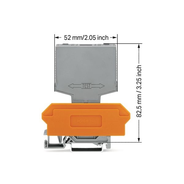 Relay module Nominal input voltage: 220 VDC 2 changeover contacts gray image 1