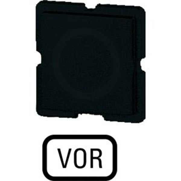 Button plate for push-button, Inscription: VOR, 25 x 25 image 4