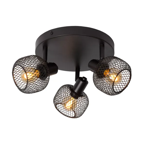 Lucide MAREN - Ceiling spotlight - Ø 37 cm - 3xE14 - Black image 1