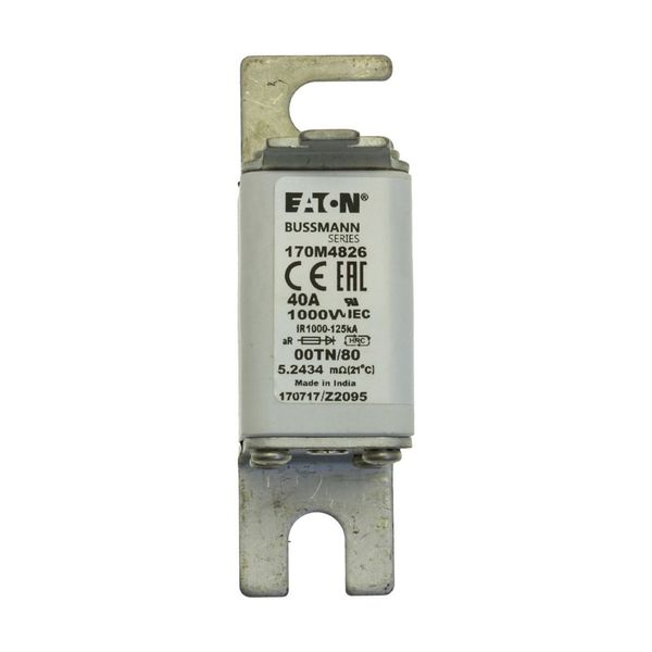 Fuse-link, high speed, 40 A, AC 1000 V, size 00, 30 x 47 x 98 mm, aR, DIN, IEC, type T indicator image 16