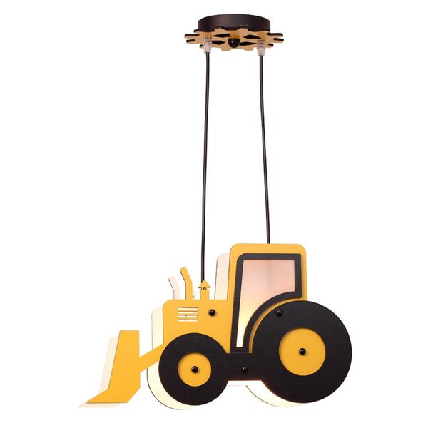 Yellow Tractor Pendant Light Nursery image 2
