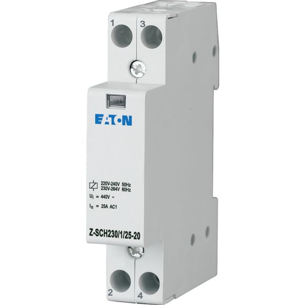 Installation contactor, 230VAC, 2N/O, 25A image 3