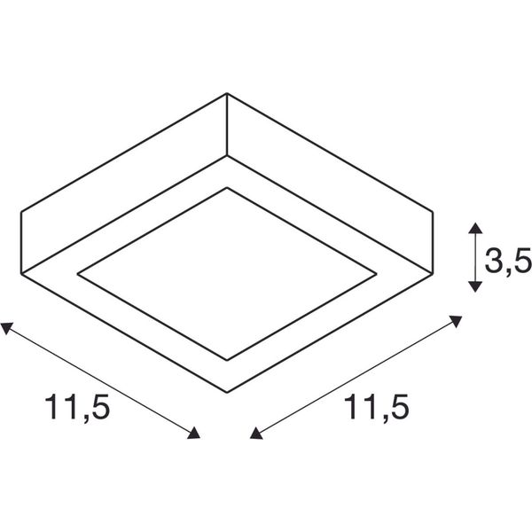 SENSER 12 CW, Indoor LED wall and ceiling-mounted light square white 4000K image 2