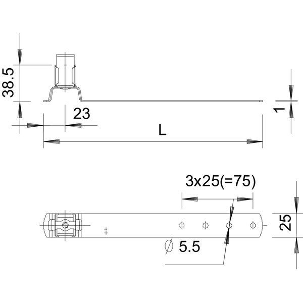 157 F-CU 280 Roof conductor holder  8mm image 2