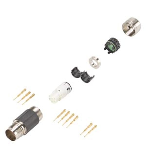 Power connector 7-pole type: 6FX2003-0LA50 SPEED-CONNECT Sz. 0.5 Male thread,  6FX2003-0LA50 image 2