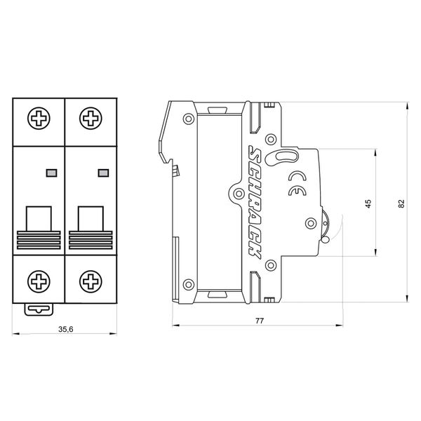 Miniature Circuit Breaker (MCB) AMPARO 6kA, B 40A, 1+N image 6