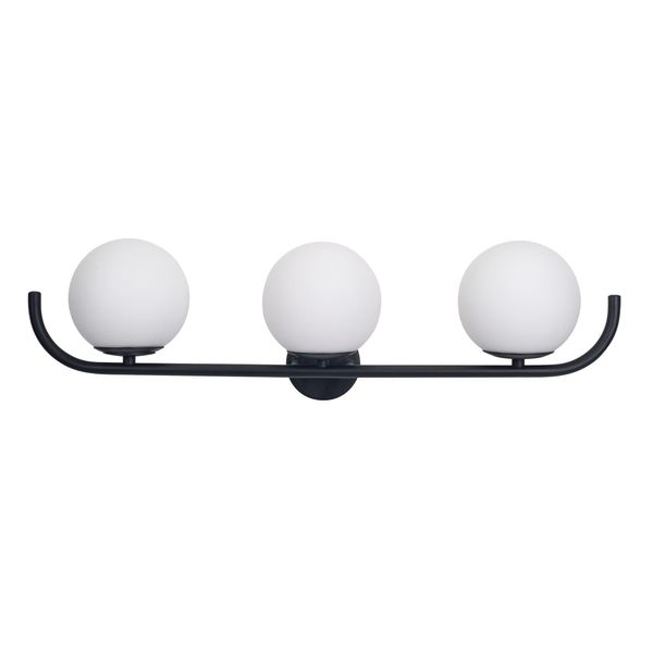 Wall fixture IP44 Sfera Triplex G9 Max. 18W Black image 1