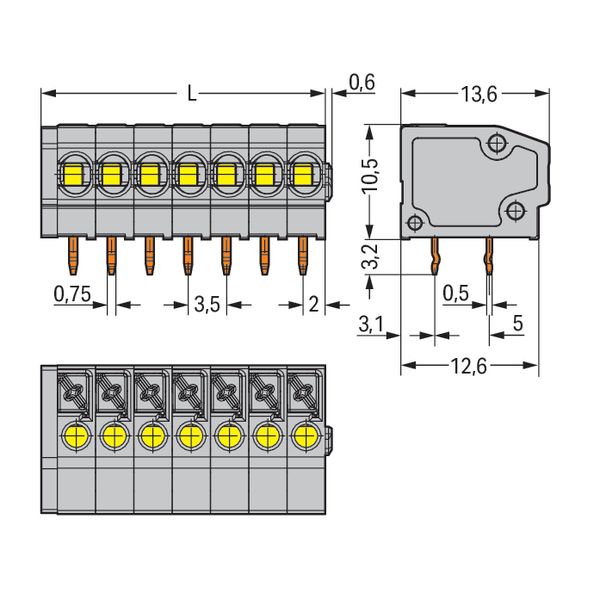 805-107 PCB terminal block; push-button; 1.5 mm² image 7