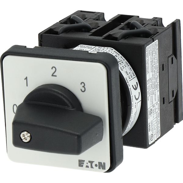 Step switches, T0, 20 A, flush mounting, 3 contact unit(s), Contacts: 6, 45 °, maintained, With 0 (Off) position, 0-3, Design number 15030 image 31