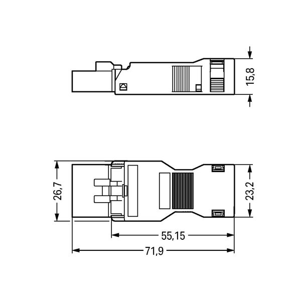 Plug with strain relief housing 5-pole black image 5