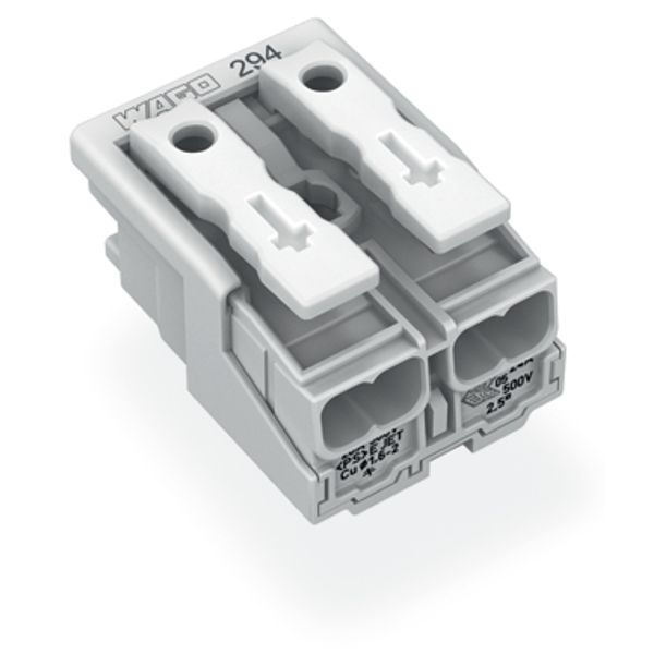 Lighting connector push-button, external without ground contact white image 3