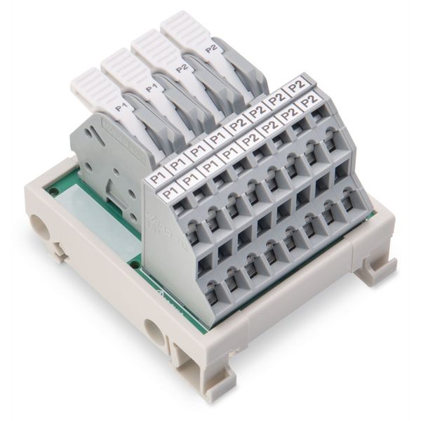 830-800/000-315 Potential distribution module; 2 potentials; with 2 input clamping points each image 2