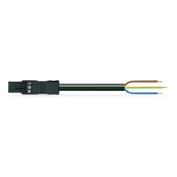 pre-assembled connecting cable;Eca;Plug/open-ended;black image 1