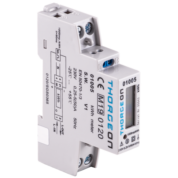 1-Phase DIN Energy Meter 50A MID certificate THORGEON image 2