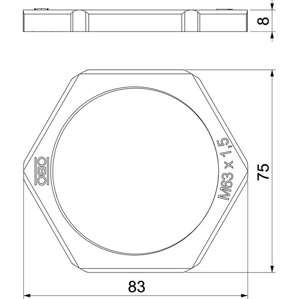 116 M63 LGR PS Locknut  M63 image 2