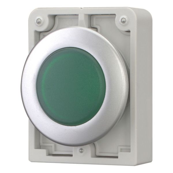 Indicator light, RMQ-Titan, Flat, green, Metal bezel image 4
