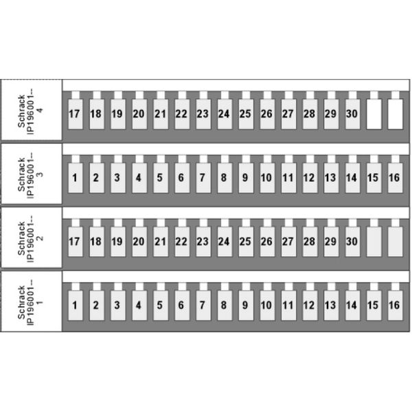 Marking tags for TB and ST - terminals, 1-30 (each 2x) image 1