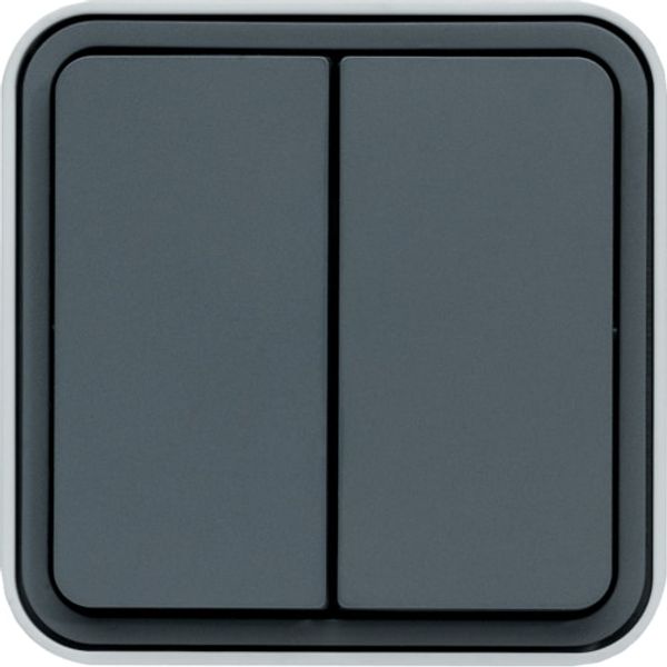 CUBYKO BUTTON DOUBLE WALL-MOUNTED IP55 GRAY image 1