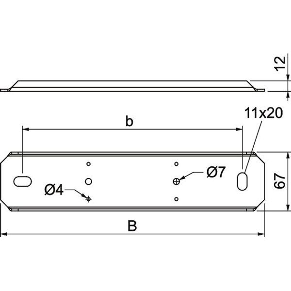 PLM SU 200 RW Support for suspended mounting 300x67x12 image 2