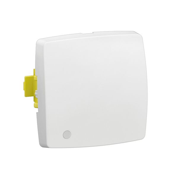 Simple 3 in 1 transformer: switch, two-way switch or illuminated push button Switchgear White modular surface mounted - automatic terminals image 1