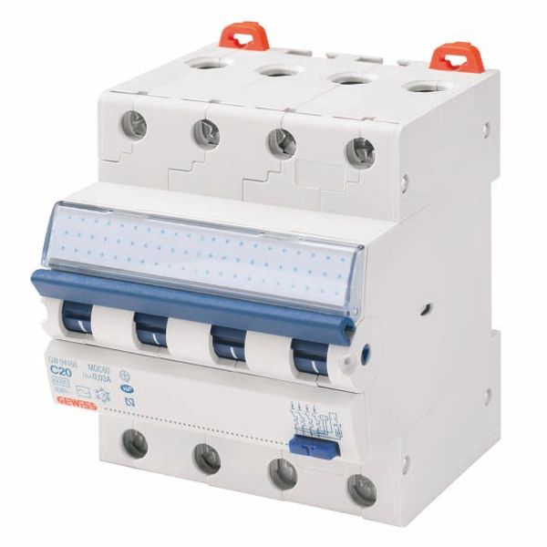 COMPACT RESIDUAL CURRENT CIRCUIT BREAKER WITH OVERCURRENT PROTECTION - MDC 60 - 4P CURVE C 16A TYPE AC Idn=0,03A - 4 MODULES image 2