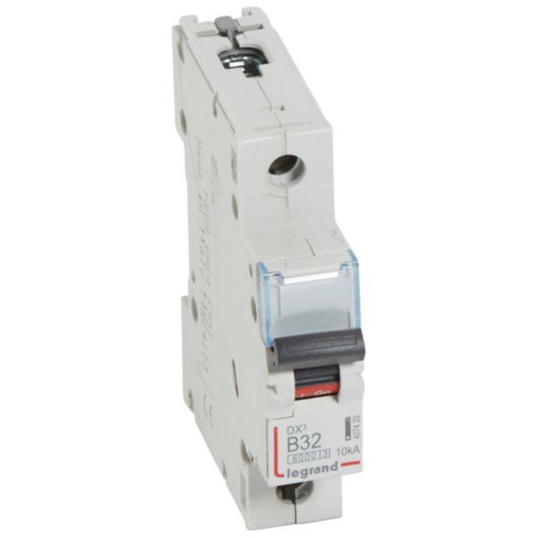 DX³6000 10kA high inlet and low outgoing screw circuit breaker 1P 230V~ to 400V~ - 32A - curve B - 1 module image 1