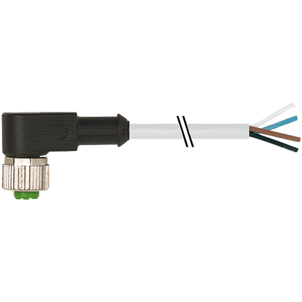 M12 female 90° A-cod. with cable PUR 4x0.75 gy UL/CSA 40m image 1