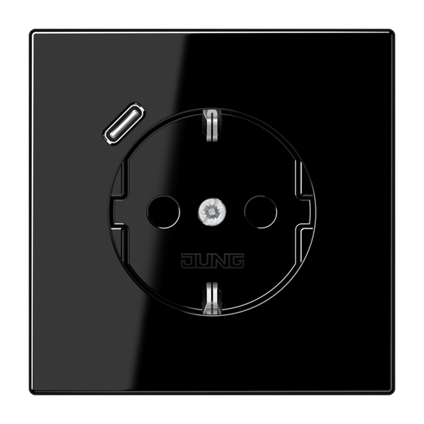 SCHUKO socket with USB type C LS1520-18CSW image 1
