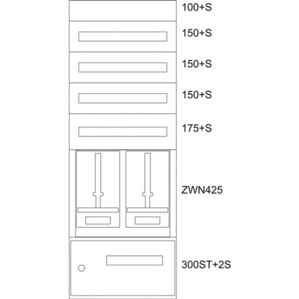 BP-U-3S-STN-600/15-2Z Eaton xEnergy Basic meter cabinet equipped image 1