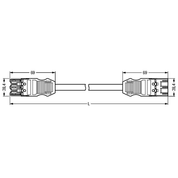 pre-assembled connecting cable B2ca Plug/open-ended black image 4