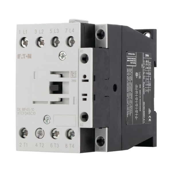 Contactor, 4 pole, DC operation, AC-1: 45 A, 1 N/O, RDC 24: 24 - 27 V DC, Screw terminals image 14