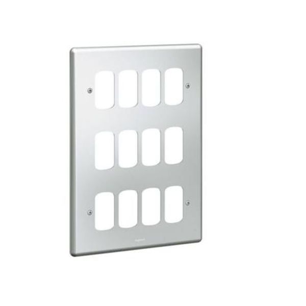 Synergy™ - Front plate - for 12 Grid modules - 3x2 gang - metalclad image 1